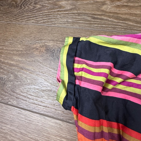 Tea Collection Girls Striped Short Sleeve Dress Sz 6 Fall, Back to School, Lined - Picture 7 of 11